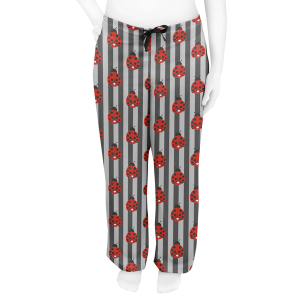 Ladybugs & Stripes Women's Pj on model - Front
