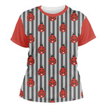 Ladybugs & Stripes Women's Crew T-Shirt - Small