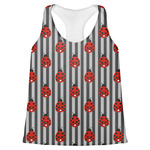 Ladybugs & Stripes Womens Racerback Tank Top
