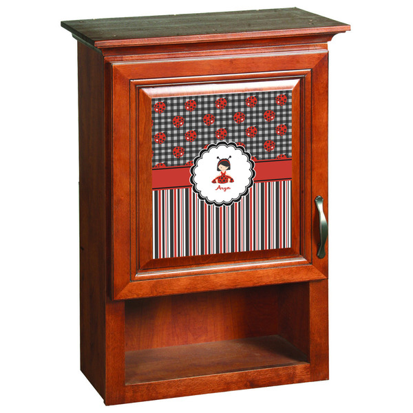 Ladybugs & Stripes Wooden Cabinet Decal (Medium)