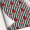 Ladybugs & Stripes Wrapping Paper - 5 Sheets