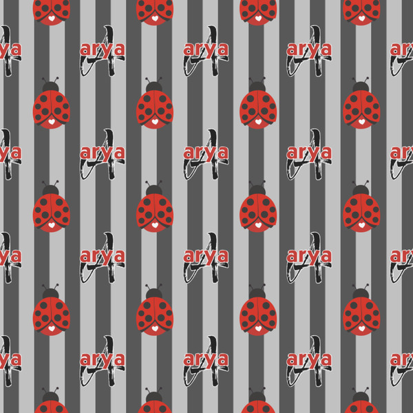 Ladybugs & Stripes Wrapping Paper Square