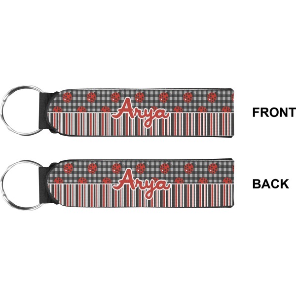 Ladybugs & Stripes Wristlet (Front + Back)