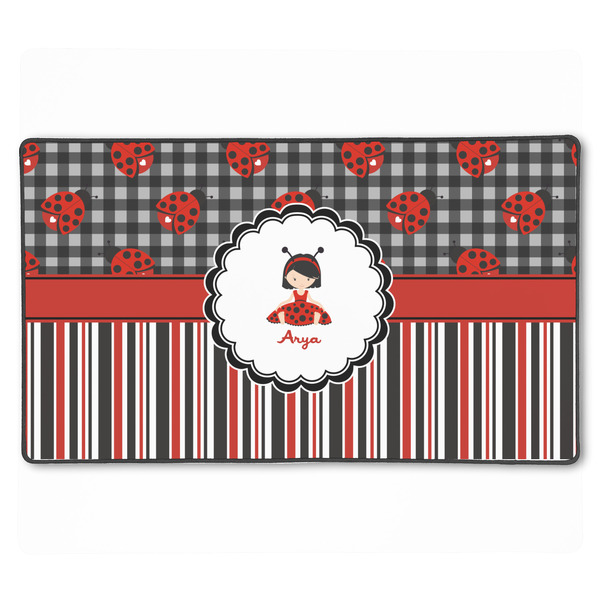Custom Ladybugs & Stripes XXL Gaming Mouse Pad - 24" x 14" (Personalized)