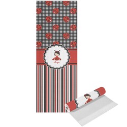 Ladybugs & Stripes Yoga Mat - Printed Front (Personalized)