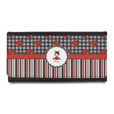 Ladybugs & Stripes Leatherette Ladies Wallet (Personalized)