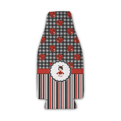 Ladybugs & Stripes Zipper Bottle Cooler (Personalized)