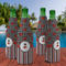 Ladybugs & Stripes Zipper Bottle Cooler - Set of 4 - LIFESTYLE