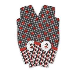 Ladybugs & Stripes Zipper Bottle Cooler - Set of 4 (Personalized)