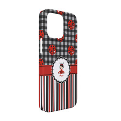 Ladybugs & Stripes iPhone Case - Plastic - iPhone 13 (Personalized)