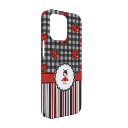 Ladybugs & Stripes iPhone Case - Plastic - iPhone 13 Pro (Personalized)
