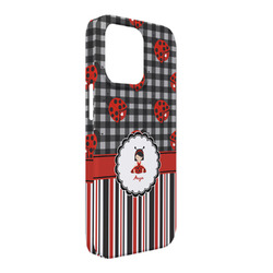 Ladybugs & Stripes iPhone Case - Plastic - iPhone 13 Pro Max (Personalized)
