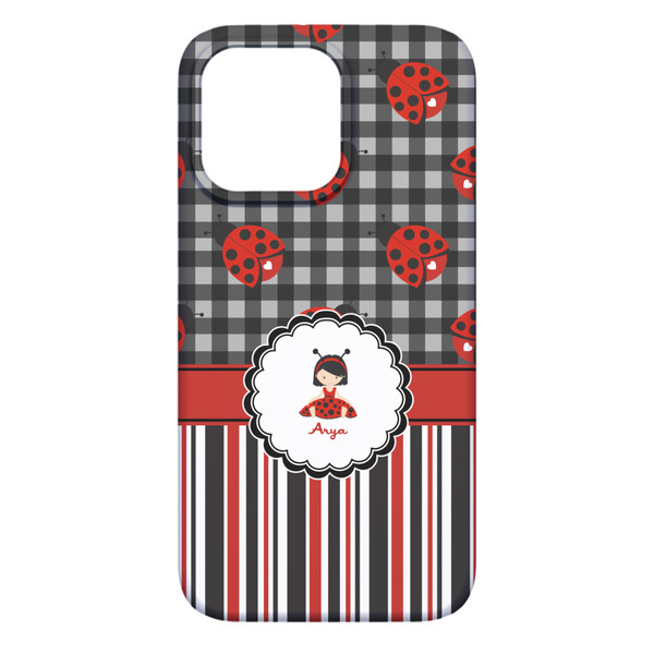 Ladybugs & Stripes iPhone 13 Pro Max Case - Back