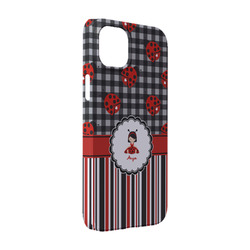 Ladybugs & Stripes iPhone Case - Plastic - iPhone 14 (Personalized)