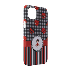 Ladybugs & Stripes iPhone Case - Plastic - iPhone 14 Pro (Personalized)