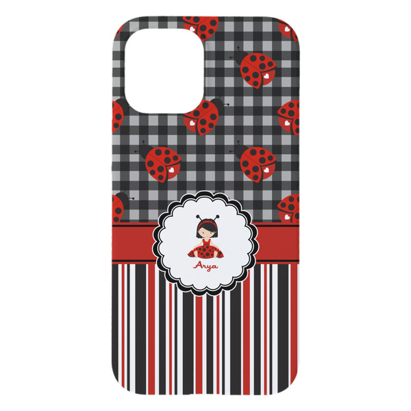 Ladybugs & Stripes iPhone 15 Plus Case - Back