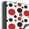 Red & Black Dots & Stripes 11x14 Wood Print - Closeup
