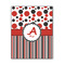 Red & Black Dots & Stripes 11x14 Wood Print - Front View