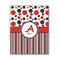Red & Black Dots & Stripes Wood Print - 11x14 (Personalized)