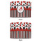 Red & Black Dots & Stripes 12" Drum Lampshade - APPROVAL (Fabric)