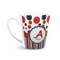 Red & Black Dots & Stripes 12 Oz Latte Mug - Front
