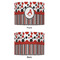 Red & Black Dots & Stripes 16" Drum Lampshade - APPROVAL (Fabric)