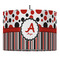 Red & Black Dots & Stripes Drum Pendant Lamp (Personalized)