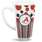 Red & Black Dots & Stripes 16 Oz Latte Mug - Front