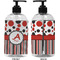 Red & Black Dots & Stripes 16 oz Plastic Liquid Dispenser (Approval)