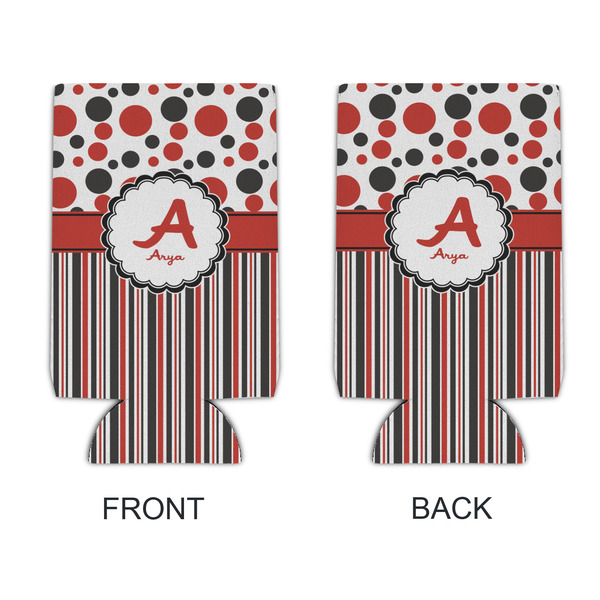 Red & Black Dots & Stripes 16oz Can Sleeve - APPROVAL