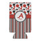 Red & Black Dots & Stripes 16oz Can Sleeve - FRONT (flat)