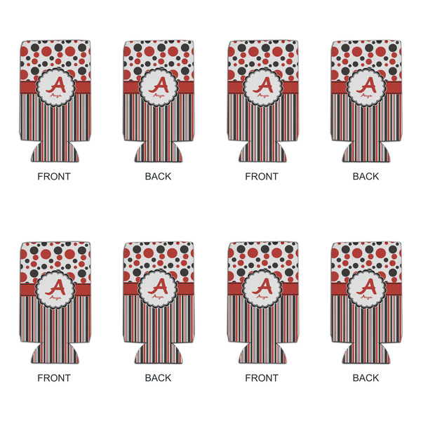 Red & Black Dots & Stripes 16oz Can Sleeve - Set of 4 - APPROVAL
