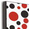 Red & Black Dots & Stripes 16x20 Wood Print - Closeup