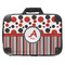 Red & Black Dots & Stripes 18" Laptop Briefcase - FRONT