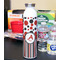 Red & Black Dots & Stripes 20oz Water Bottles - Full Print - In Context