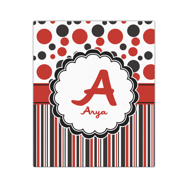 Red & Black Dots & Stripes 20x24 - Canvas Print - Front View