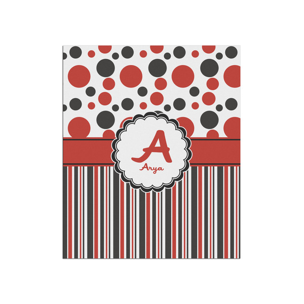 Custom Red & Black Dots & Stripes Poster - Matte - 20x24 (Personalized)