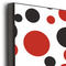 Red & Black Dots & Stripes 20x24 Wood Print - Closeup