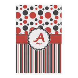 Red & Black Dots & Stripes Posters - Matte - 20x30 (Personalized)