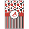 Red & Black Dots & Stripes 20x30 Wood Print - Front View