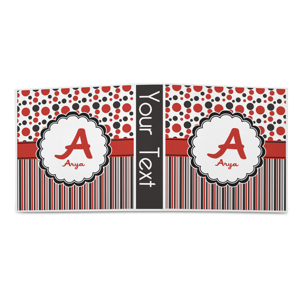 Red & Black Dots & Stripes 3-Ring Binder Approval- 2in