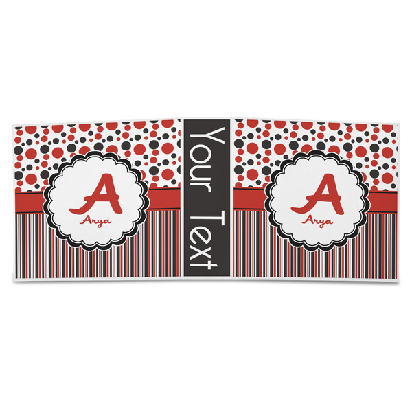 Red & Black Dots & Stripes 3-Ring Binder Approval- 3in