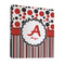 Red & Black Dots & Stripes 3 Ring Binders - Full Wrap - 1" - FRONT
