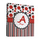 Red & Black Dots & Stripes 3 Ring Binder - Full Wrap - 1" (Personalized)