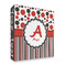 Red & Black Dots & Stripes 3 Ring Binder - Full Wrap - 2" (Personalized)