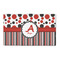 Red & Black Dots & Stripes 3' x 5' Indoor Area Rug (Personalized)