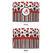 Red & Black Dots & Stripes 8" Drum Lampshade - APPROVAL (Fabric)
