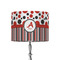 Red & Black Dots & Stripes 8" Drum Lamp Shade - Fabric (Personalized)