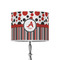 Red & Black Dots & Stripes 8" Drum Lamp Shade - Poly-film (Personalized)