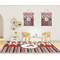 Red & Black Dots & Stripes 8'x10' Indoor Area Rugs - IN CONTEXT